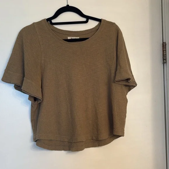 Madewell Texture & Thread Flutter-Sleeve Top - Picture 4 of 10